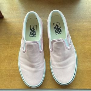 Vans slip on shoes in pink.  Size 9.5 women.